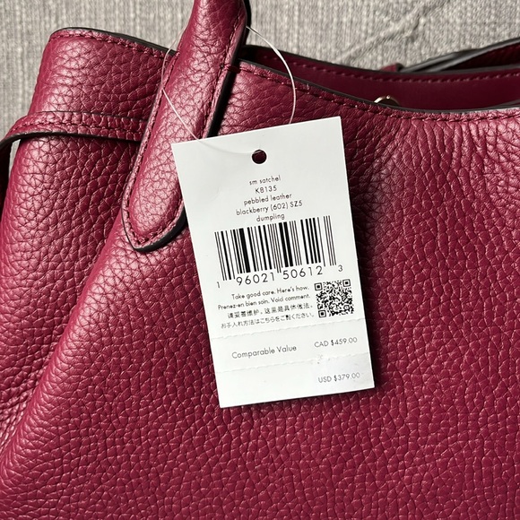 ♠️kate spade Dumpling Small Satchel, Blackberry Preserve NWT - Picture 12 of 13